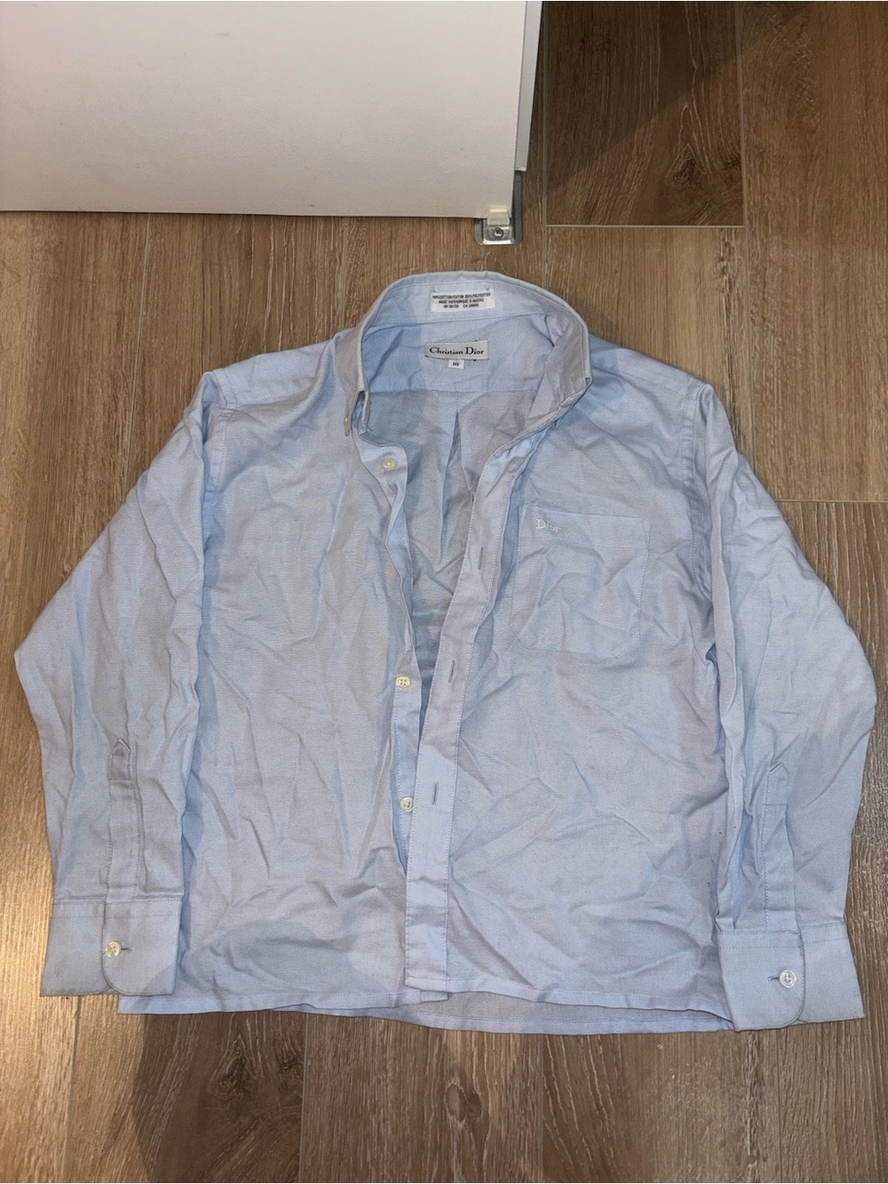 Boys Light Blue Button-Down Shirt